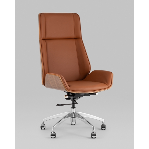 Кресло руководителя TopChairs Crown SN коричневый УТ000038531