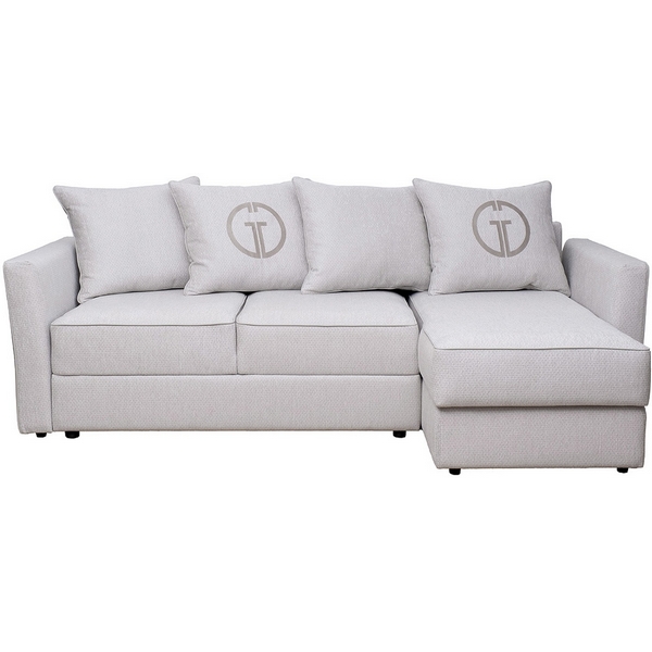 Диван Sorrento 230 с канапе трехмест.раскл (Еврокнижка) Koza3803-SVSER+Nev83 230*156*90см Garda Decor арт.SORRENTO-230-Koza3803-SVSER+Nev83