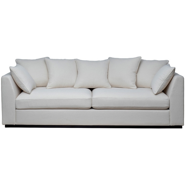 Диван Roberto трехместный, рогожка кремовый BOTEGA SVBEG 250*100*90см Garda Decor ROBERTO-250-BOTEGA SVBEG
