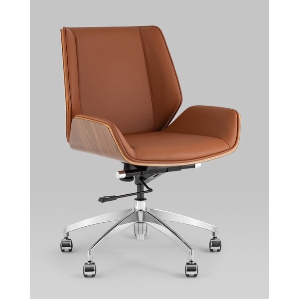 Кресло офисное TopChairs Crown SN коричневый УТ000038535