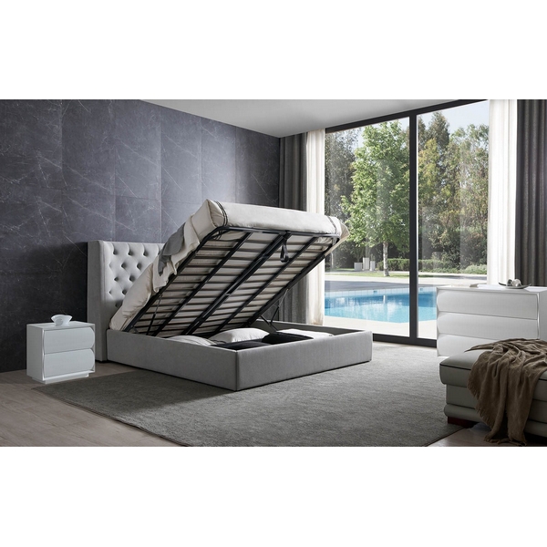 Кровать GC1726 (160-200) серый FA905-31с ящиком для белья ESF 160GREY STORAGE GC1726 160GREY STORAGE