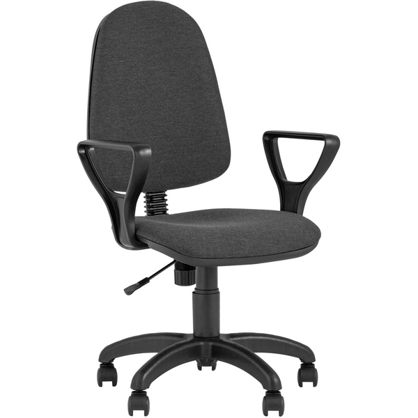 Кресло черное с нагрузкой до 100 кг компьютерное Престиж серое УТ000025954 Stool Group