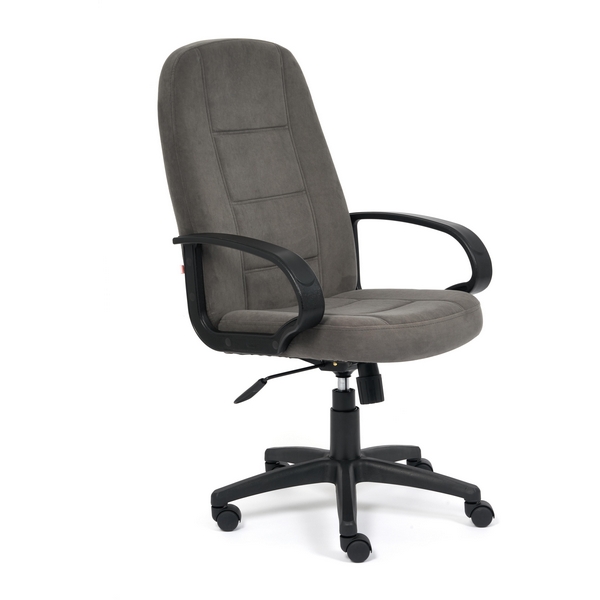 Стул для офиса компьютерный с максимальной нагрузкой 120 кг серый (флок) Tetchair 129 15027