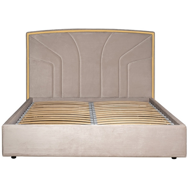Кровать с реечным основанием Garda Decor 102AN-KRO-3180-SER (Черный/Серый)
