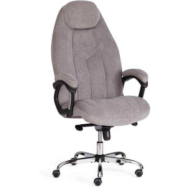 Компьютерное кресло игровое Tetchair BOSS (Флок/Серый) 19272