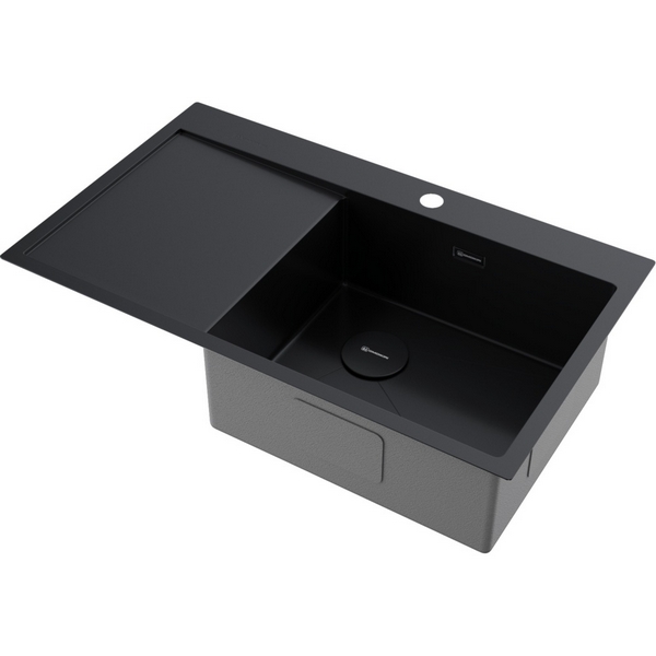 Кухонная мойка Omoikiri Akisame 86-R Side-GB нерж. сталь/графит 4997044