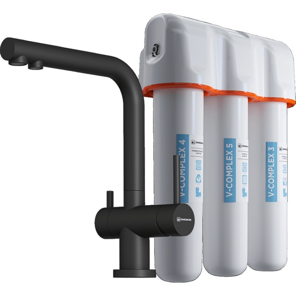 Смеситель для кухни Omoikiri Nagano-BL-P + Pure drop Lite 4047.8028P