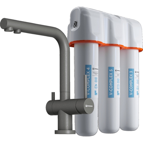 Смеситель для кухни Omoikiri Nagano-PL-P + Pure drop Lite 4064.8028P