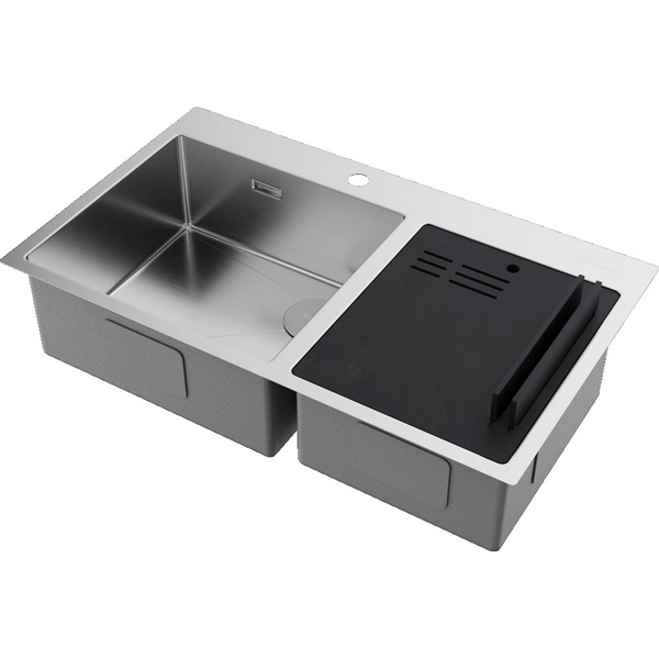 Кухонная мойка Omoikiri Akisame 86-2 Side-IN нерж. сталь/нержавеющая сталь 4997021