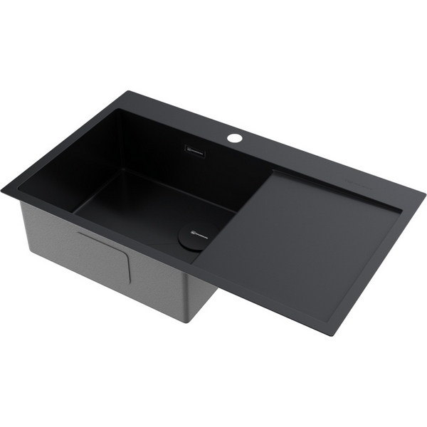 Кухонная мойка Omoikiri Akisame 86-L Side-GB нерж. сталь/графит 4997043