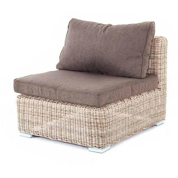 Модуль диванный прямой с подушками, цвет бежевый 4SIS Лунго YH-C1032W beige