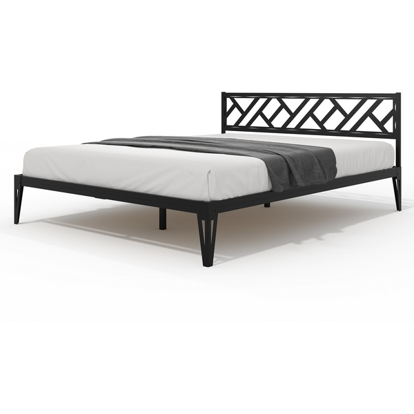 Кровать КМД 47 АЙРИС 1400, черный Форвард 102363