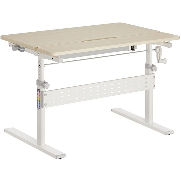 Стол 900x600 мм(регулировка по высоте) письменный Stool Group Alba (УТ000036840) бежевый/черный (прямоугольная столешница, 2 ножки)