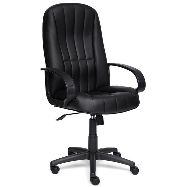 Кресло черное с нагрузкой до 120 кг черный (кож/зам) Tetchair 131 11576