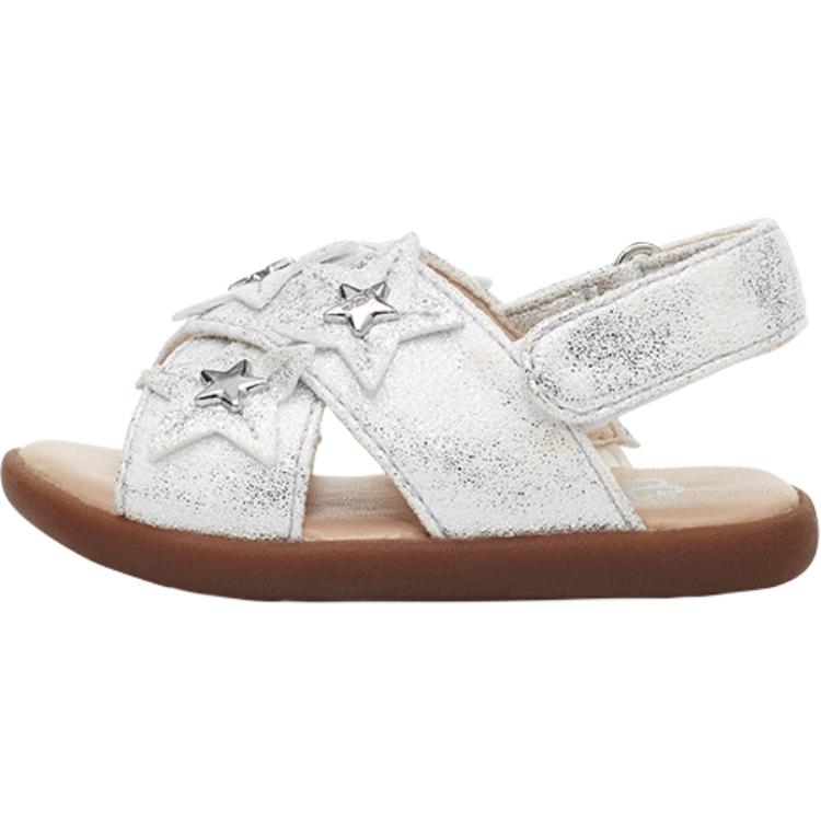 UGG Allairey Stars Удобные Универсальные Нескользящие Износостойкие Низкие Кроссовки для Ходьбы Детские кроссовки Серебристый 1110915I-SLVR 18 white