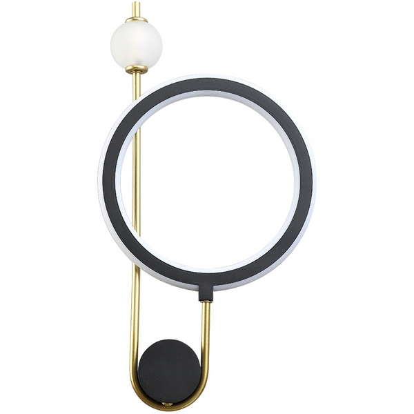 Бра светодиодное Crystal Lux CORIDA AP25W LED BLACK/GOLD кольцо