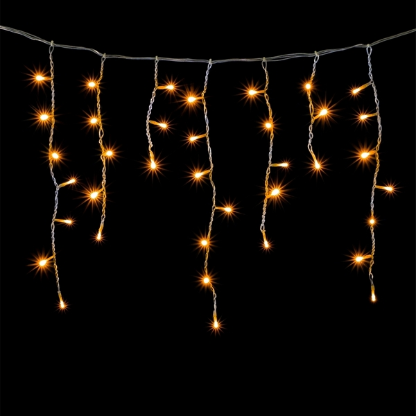 Гирлянда Бахрома 3 x 0,5 м Желтая 220В, LED, Провод Прозрачный Силикон, IP65 Laitcom ECC150-10-2Y