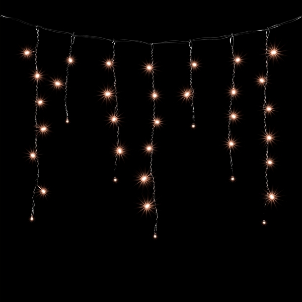 Гирлянда Бахрома 3,1 x 0,5 м Экстра Тепло-Белая 220В, LED, Провод Черный ПВХ, IP54 Laitcom PIL150-11-2EWW