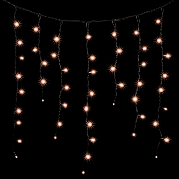 Гирлянда Бахрома 3,2 x 0,9 м Экстра Тепло-Белая 220В, LED, Провод Черный Каучук, IP65 Laitcom LL168-1-2EWW