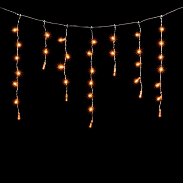 Гирлянда Бахрома с Колпачком 4,9 x 0,5 м Жёлтая 220В, LED, Провод Прозрачный ПВХ, IP65 Laitcom PIL189CAP-10-2Y