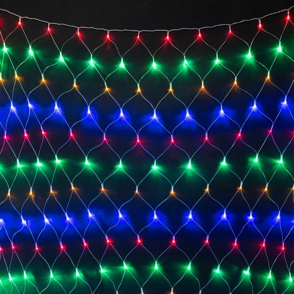 Светодиодная Сеть x м Разноцветная 24В, LED, Провод Прозрачный ПВХ, IP54 Laitcom Сети NTL256M-10-1M