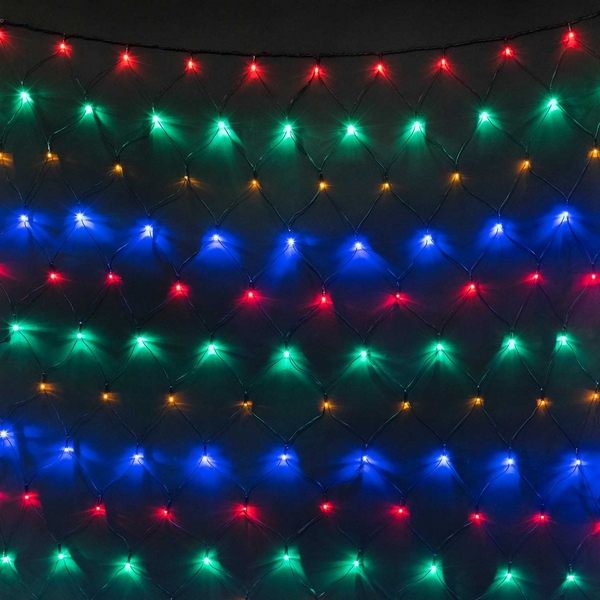 Светодиодная Сеть x м Разноцветная 24В, LED, Провод Черный ПВХ, IP54 Laitcom Сети NTL256M-11-1M