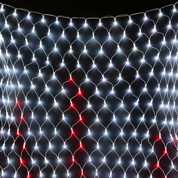 Светодиодная Сеть x м Разноцветная с Контроллером 220В, LED, Провод Белый Каучук, IP65 Laitcom Сети AUG400-11-4EPRGB