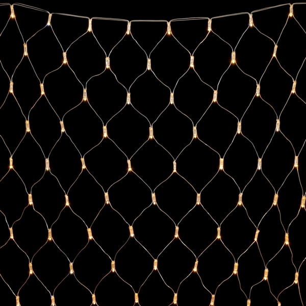 Светодиодная Сеть с Колпачком x м Тепло-Белая 220В, LED, Провод Прозрачный ПВХ, IP65 Laitcom Сети NTL256CAP-10-2WW