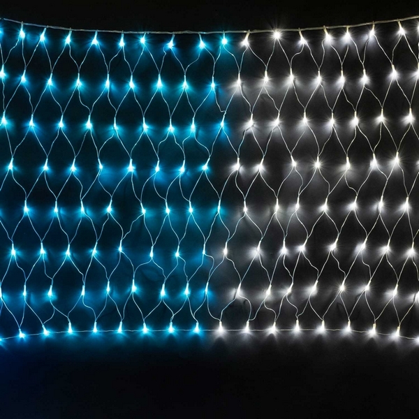 Светодиодная Сеть с Эффектом Бегущий Огонь 3 x м Синяя 24В, LED, Провод Прозрачный Силикон, IP65 Laitcom Сети ESN320-SH10-WB