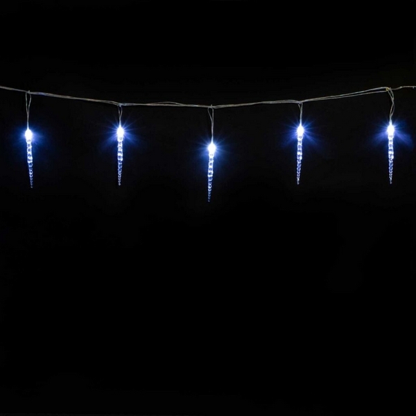 Гирлянда 4м Белые 16см 24В, 16LED, Провод Прозрачный ПВХ, IP54 Laitcom Сосульки IC16.16-10-1W