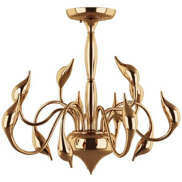 Потолочная люстра Illuminati Meta Swan MX8098-12A gold
