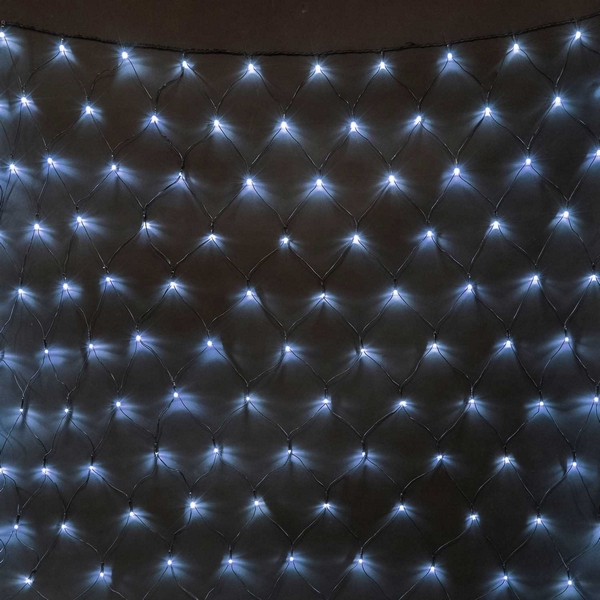 Светодиодная Сеть x 3 м Белая 24В, LED, Провод Чёрный ПВХ, IP54 Laitcom Сети NTL384M-11-1W
