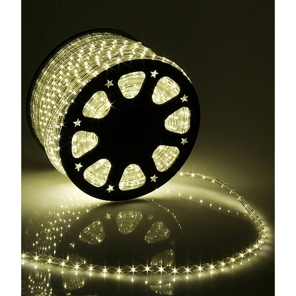 Светодиодный ?13 мм Тепло-Белый 24В, LED/м, Свечение 360°, IP65, Бухта 100м Laitcom Дюралайт F3-H1-24V-WW