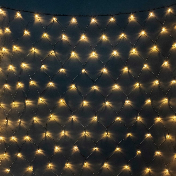 Светодиодная Сеть x 3 м Тепло-Белая 24В, LED, Провод Чёрный ПВХ, IP54 Laitcom Сети NTL384M-11-1WW
