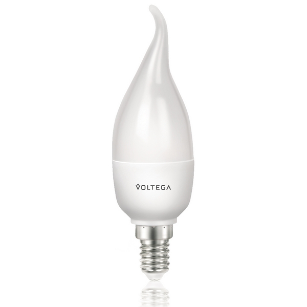 Лампочка светодиодная на ветру E14 6W 4000K 470lm Voltega SIMPLE LIGHT 4717