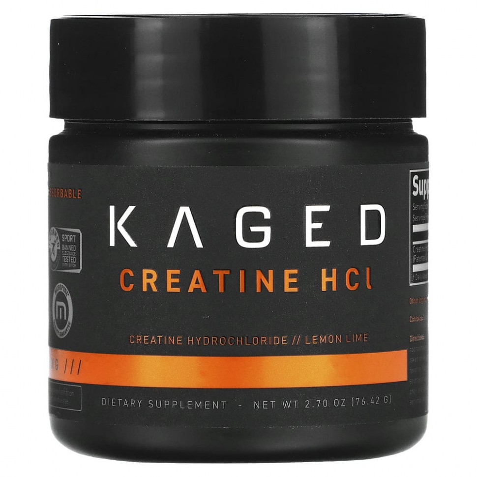 Kaged, Креатин гидрохлорид, лимон и лайм, 76,42 г (2,7 унции) KGD-96648