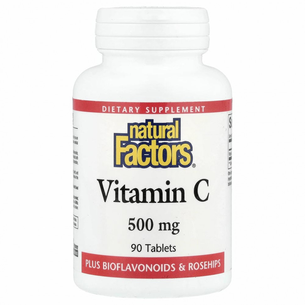 Natural Factors, Vitamin C, 500 mg, 90 Tablets NFS-01300