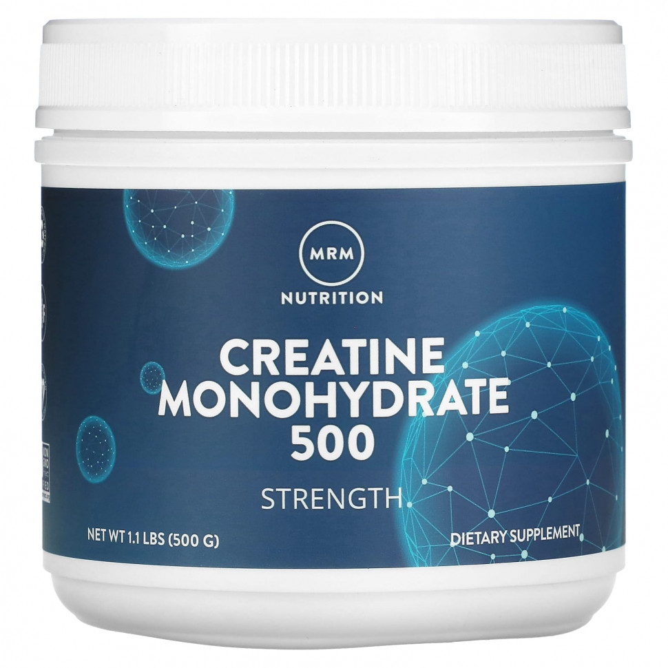 MRM Nutrition, Моногидрат креатина 500, крепость, 500 г (1,1 фунта) MRM-71002
