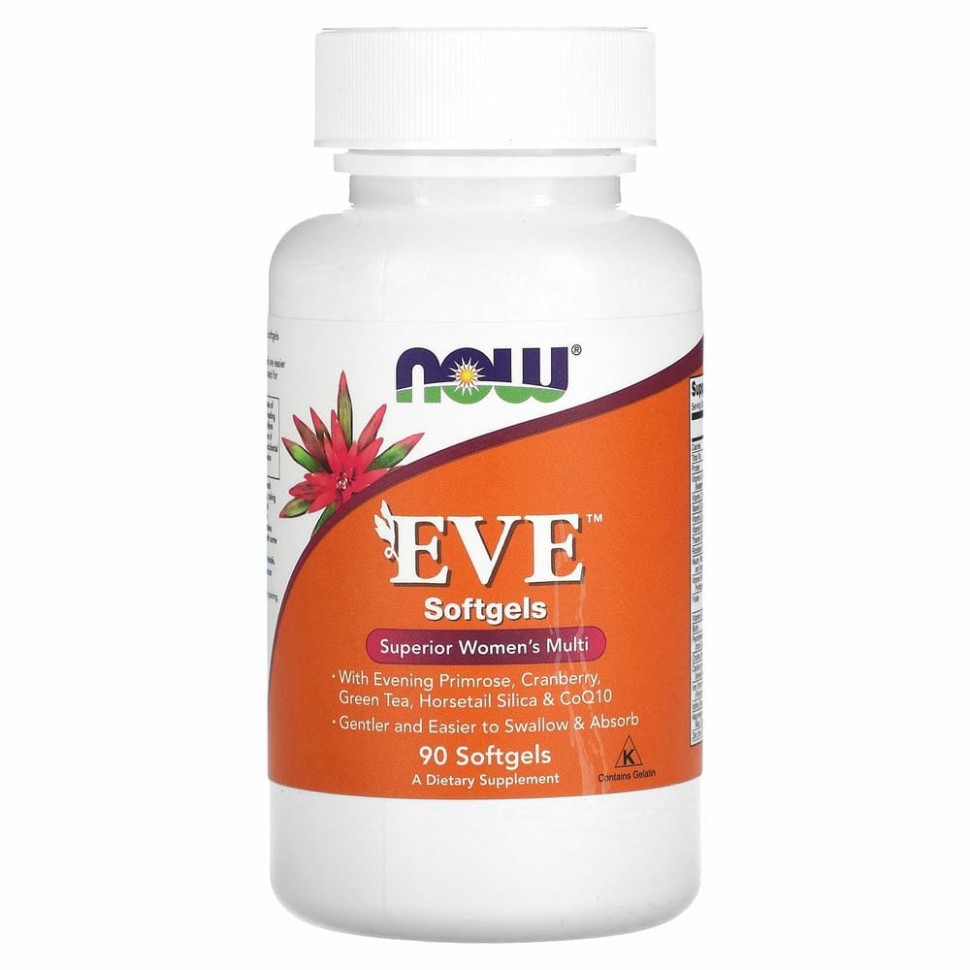 NOW Foods, EVE, превосходные мультивитамины для женщин, 90 мягких таблеток NOW-03802
