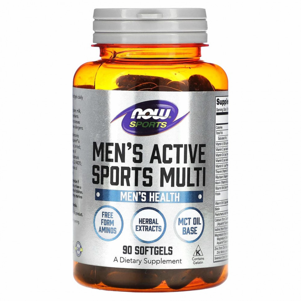 NOW Foods, Sports, мультивитамины для мужчин и женщин, 90 мягких таблеток NOW-03890