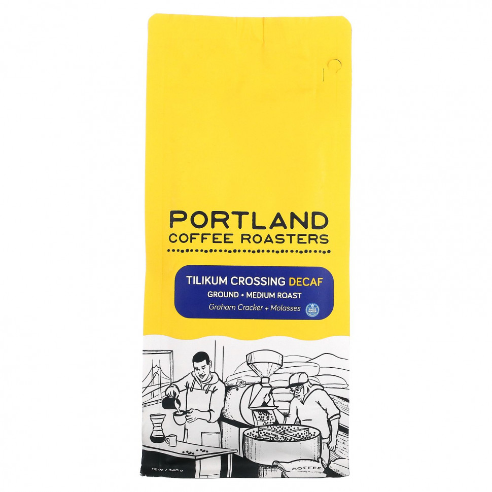 Portland Coffee Roasters, Tilikum Crossing Decaf, молотый, средняя обжарка, 340 г (12 унций) PCR-40257