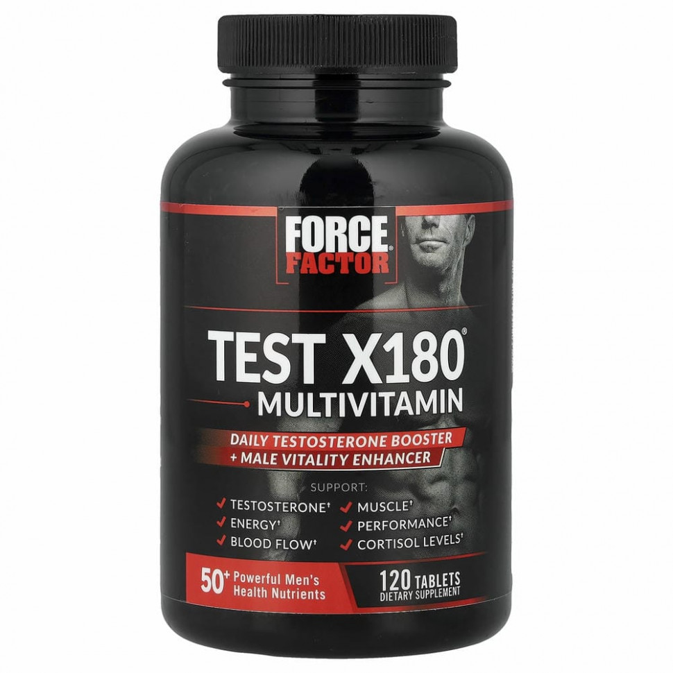 Force Factor, Мультивитамины Test X180, 120 таблеток FOA-01686