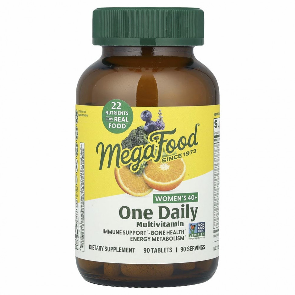MegaFood, Women Over 40, мультивитамины для женщин старше 40 лет, для приема один раз в день, 90 таблеток Мегафудс MGF-10267