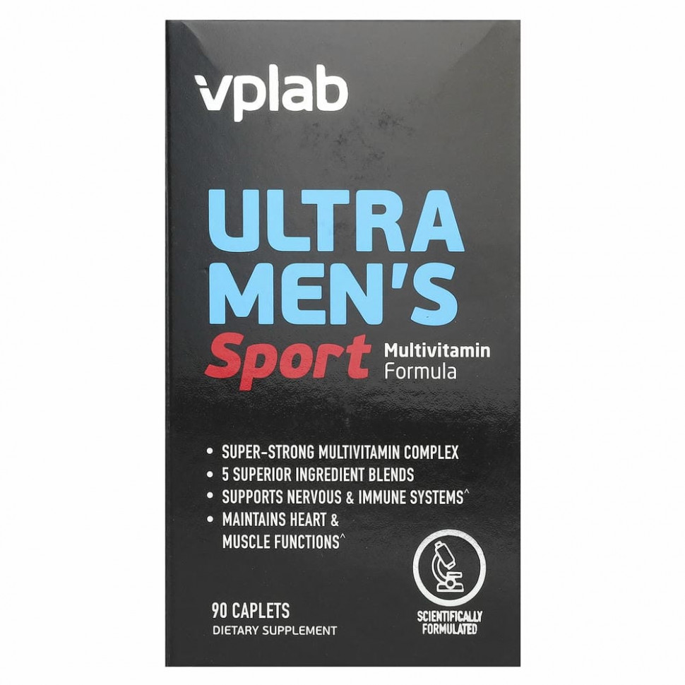 Vplab, Ultra Men’s, мультивитамины для мужчин для физической активности, 90 капсул VPB-54130