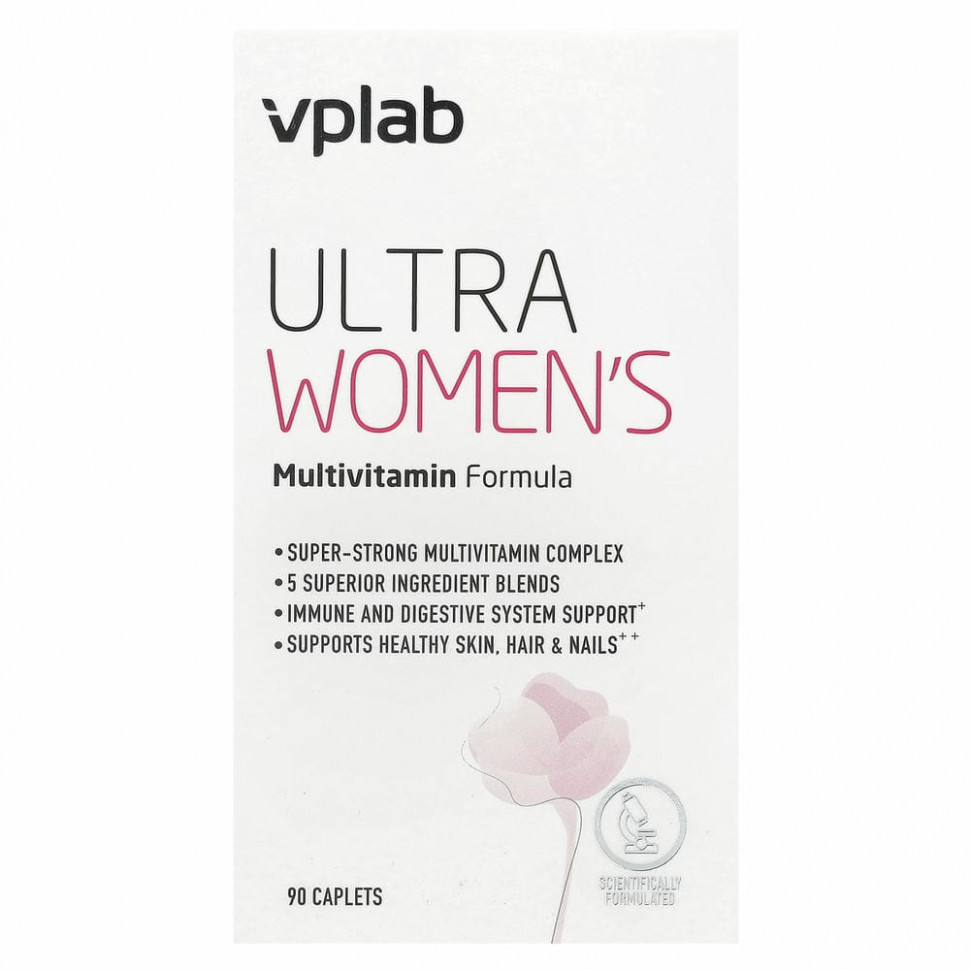 Vplab, Ultra Women’s, мультивитамины для женщин, 90 капсул VPB-54131