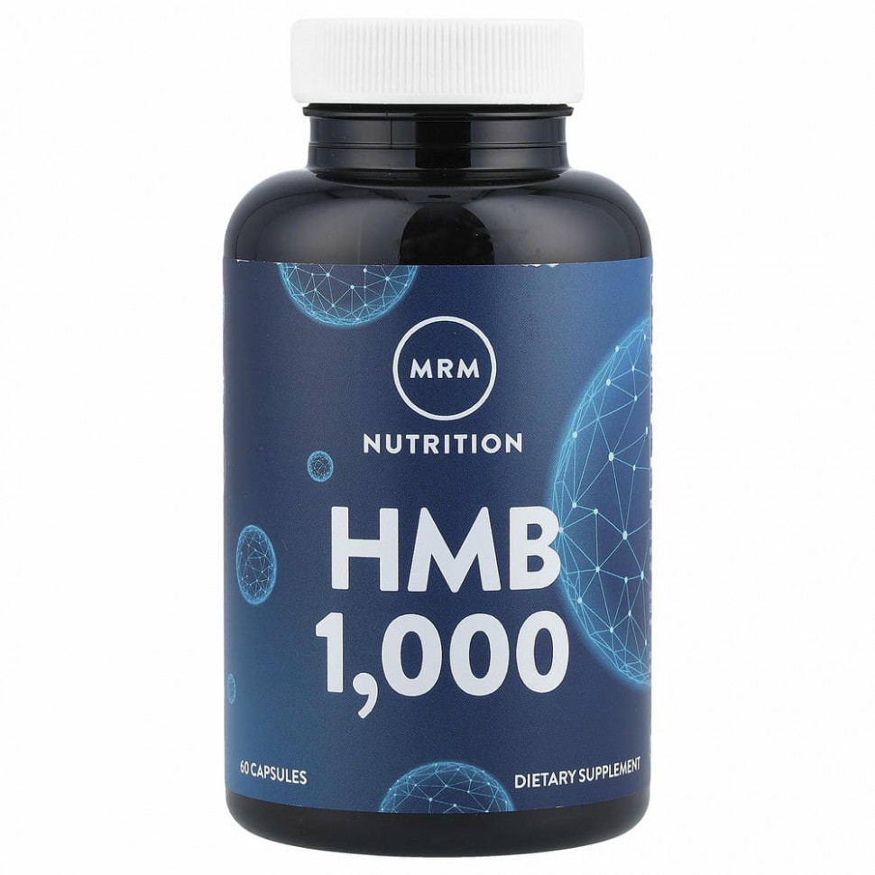 MRM, HMB 1000, 60 капсул МРМ MRM-72110