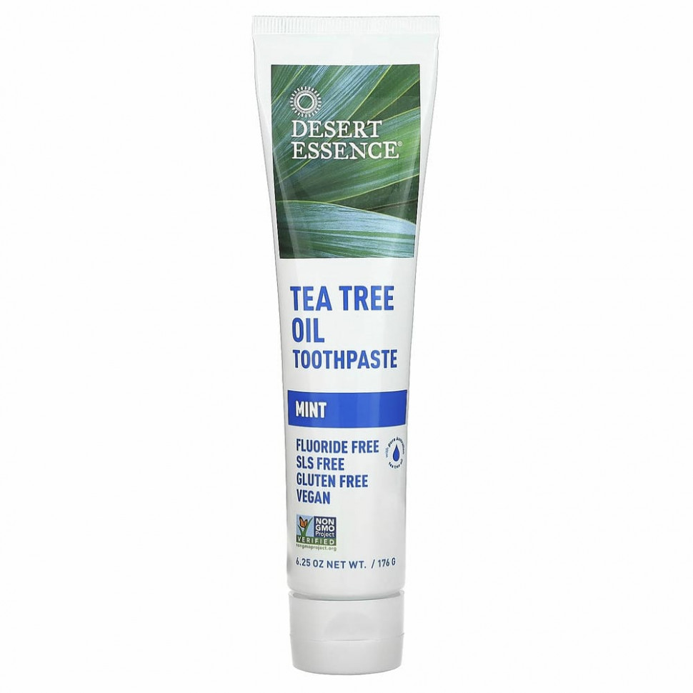 Desert Essence, зубная паста с маслом чайного дерева, 176 г (6,25 унции) Дезерт Эссенс DES-22055