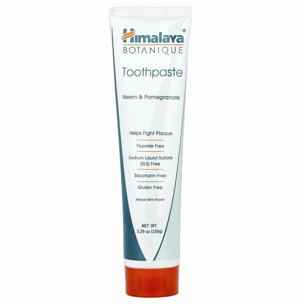 Himalaya, Botanique, зубная паста, ним и гранат, без фтора, 150 г (5,29 унции) Хималая Хербал Хэлскэр HIM-20007