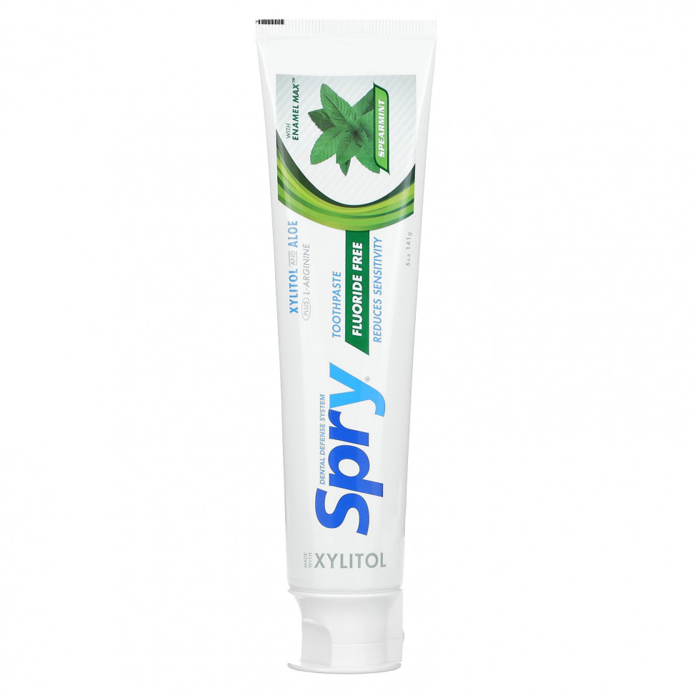 Xlear, Natural Spry, зубная паста против зубного налета, без фтора, мята, 141 г (5 унций) Кслир XLR-00132