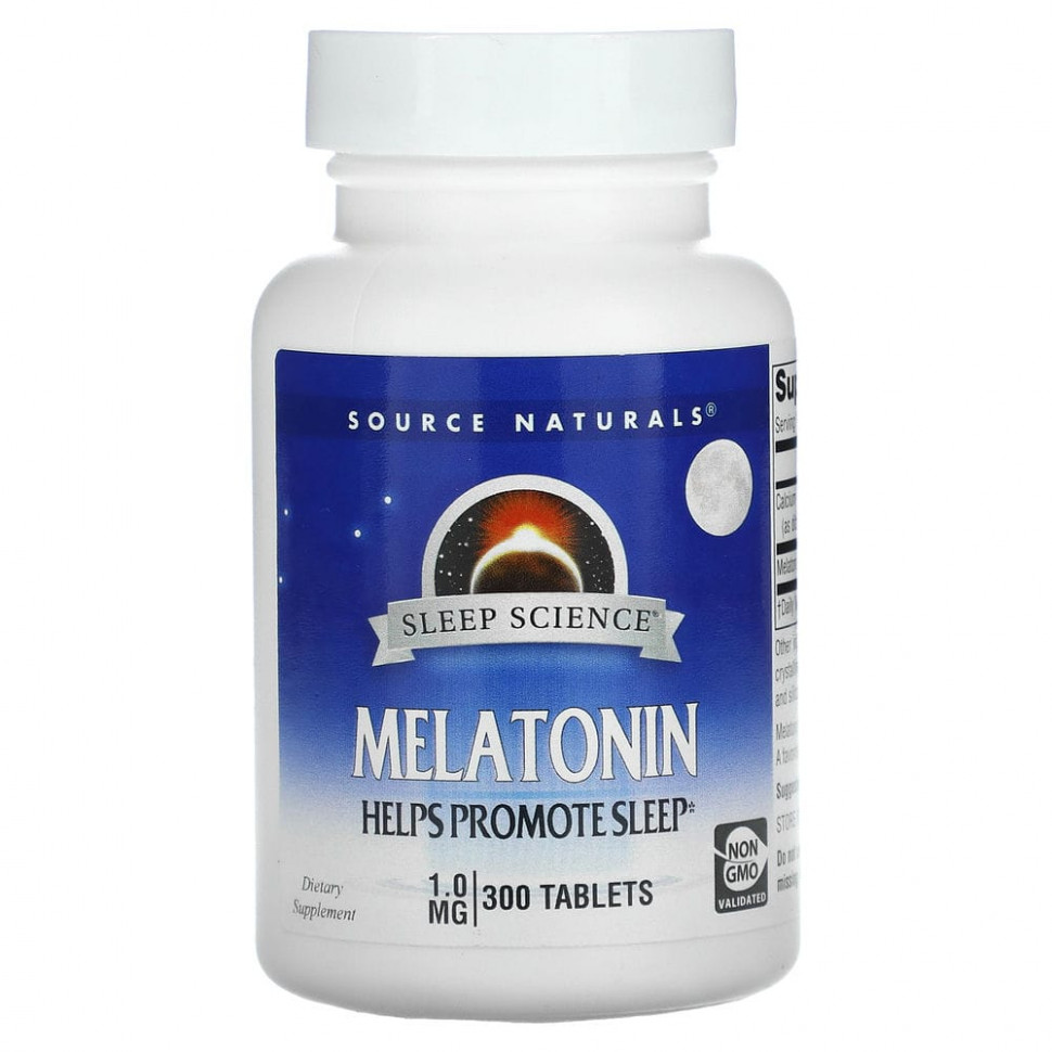 Source Naturals, Sleep Science, Melatonin, 1.0 mg, 300 Tablets SNS-00721